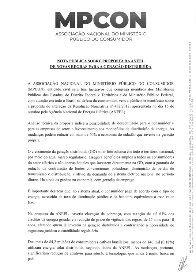 Primeira página do documento