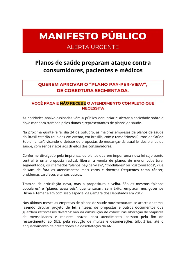 Primeira página do documento