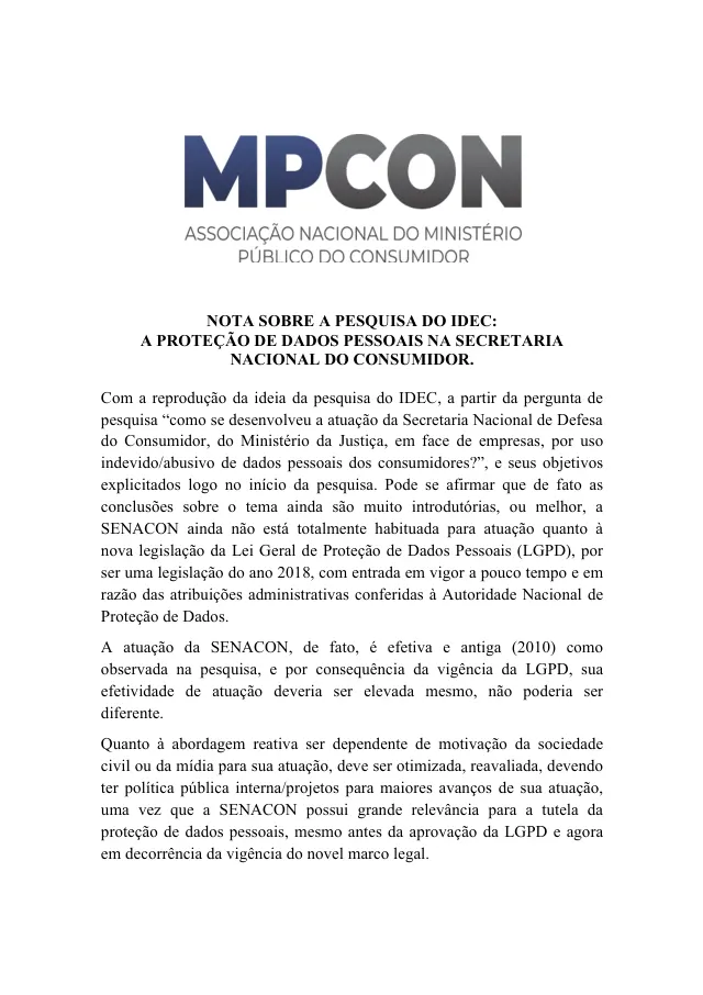Primeira página do documento