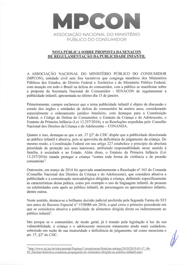 Primeira página do documento