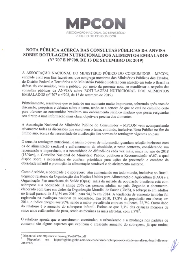 Primeira página do documento